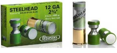 12 Gauge 5 Rounds Ammunition DDUPLEKS STEELHEAD 2 3/4" 1/8 oz #Slug